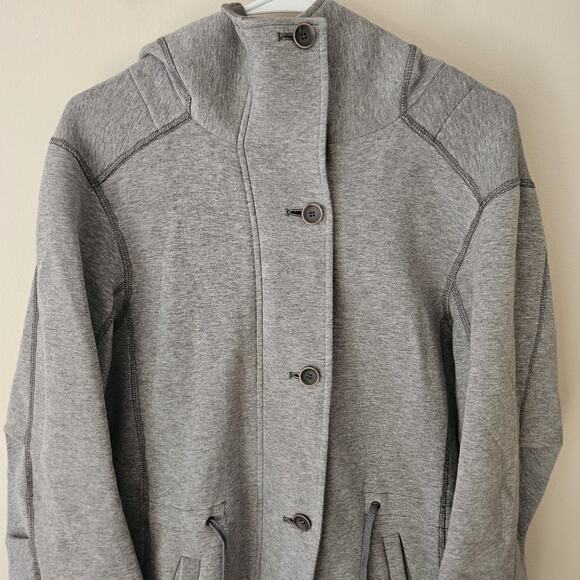 OSKA Gray Outerwear Long Sleeve Hooded Full Zipper Coat Size 1 US 6/8 - Picture 9 of 11